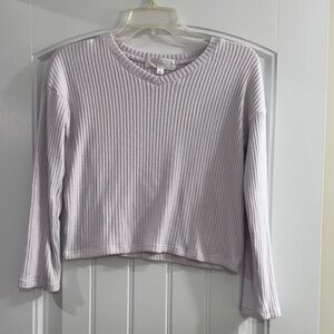 Society & Stitch Ribbed Lavender Top    Girls Size- M
